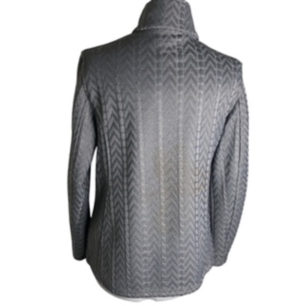 NWOT Boston Traders Full Zip Gray Textured Mock Neckline Heavy Jacket Size L - Picture 5 of 8